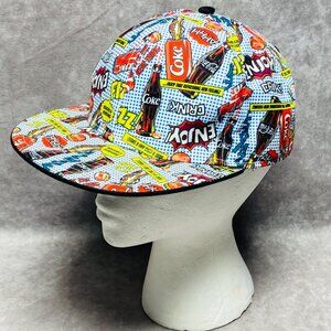 Coca-Cola  2015 Hat Comic Print Colorful  Baseball Cap Fitted M/L